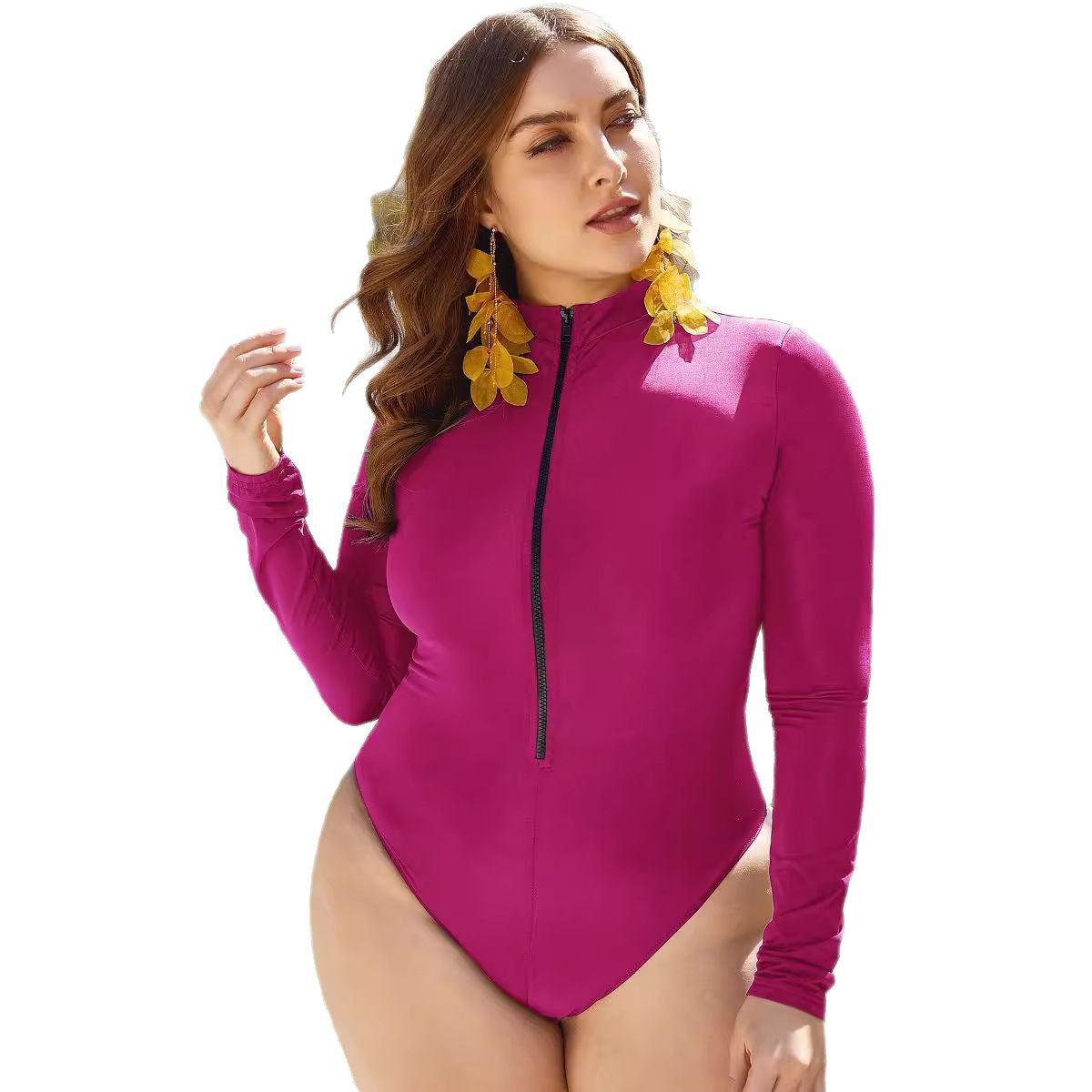 Triangular one-piece swimsuit