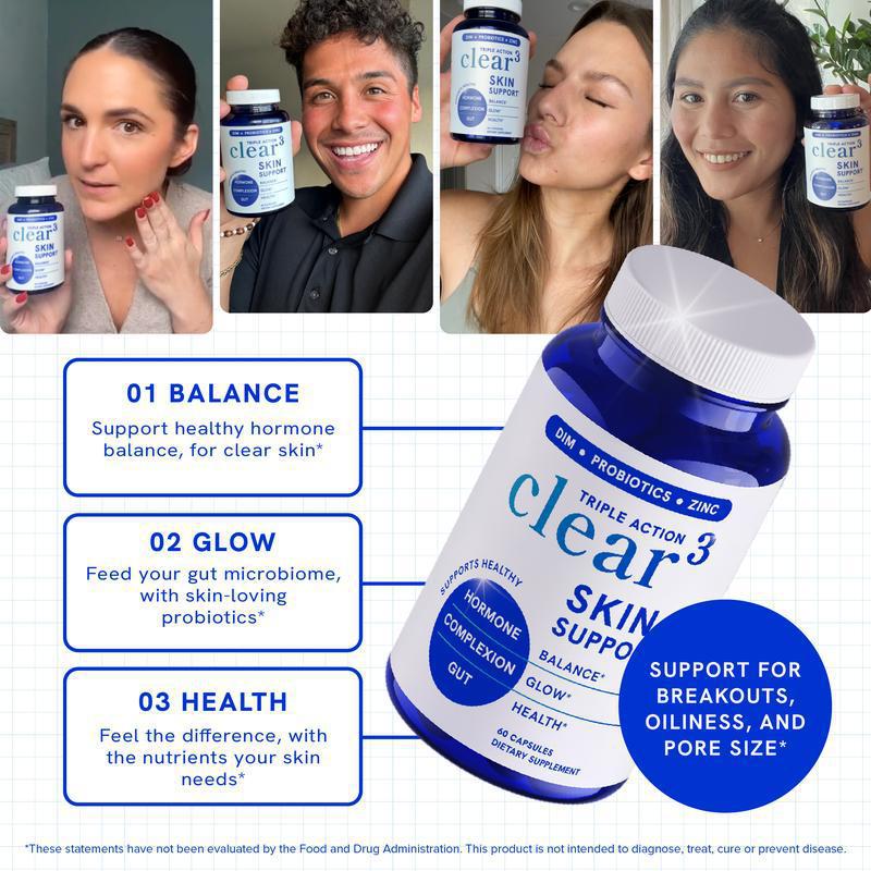 Triple Action Probiotic Supplement Capsules