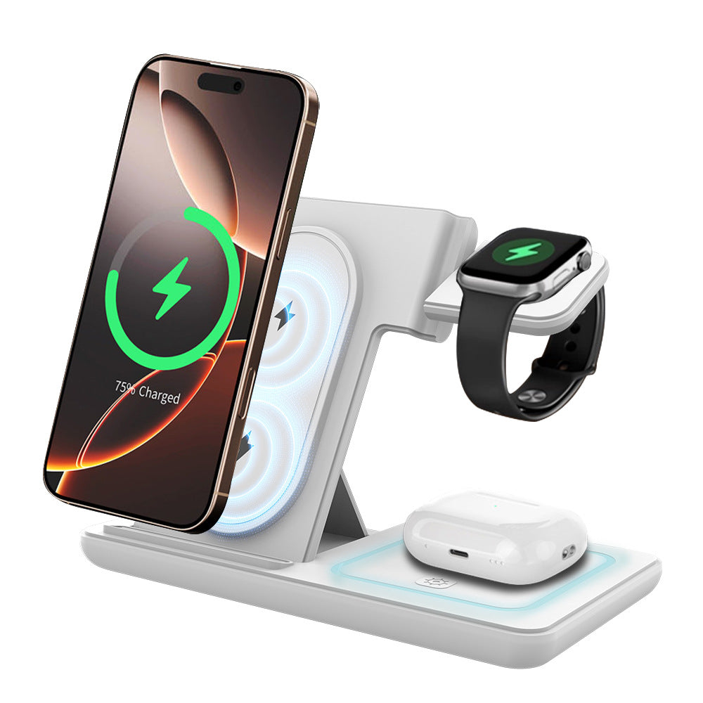 Triple-Function Vertical Folding Wireless Charger