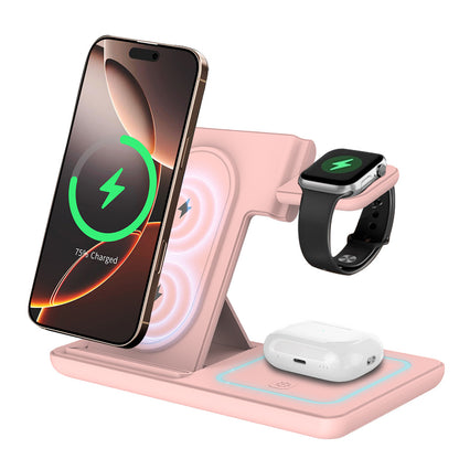 Triple-Function Vertical Folding Wireless Charger