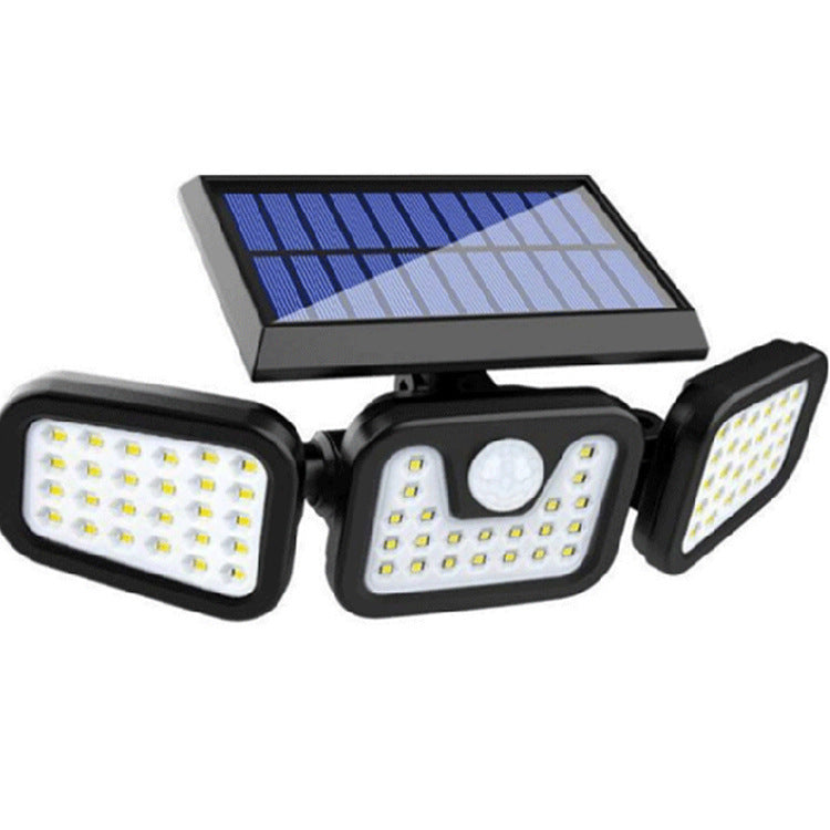 Triple Head Solar Motion Sensor Wall Light
