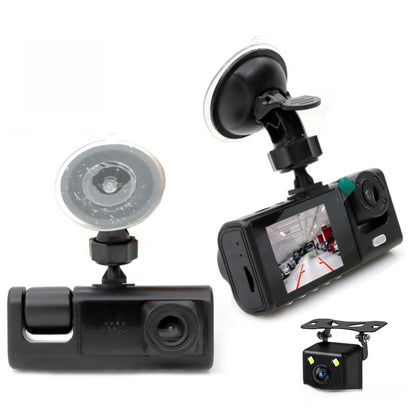 Triple Lens 1080P Dash Cam with Parking Monitoring
