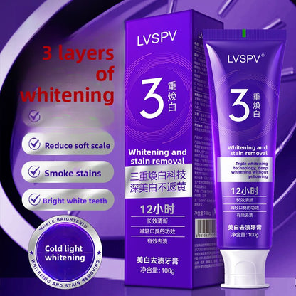 Triple Whitening Mint Toothpaste for Fresh Breath