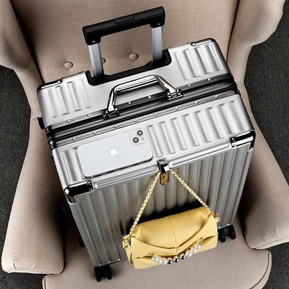 Trolley case, aluminum frame case, swivel wheel suitcase