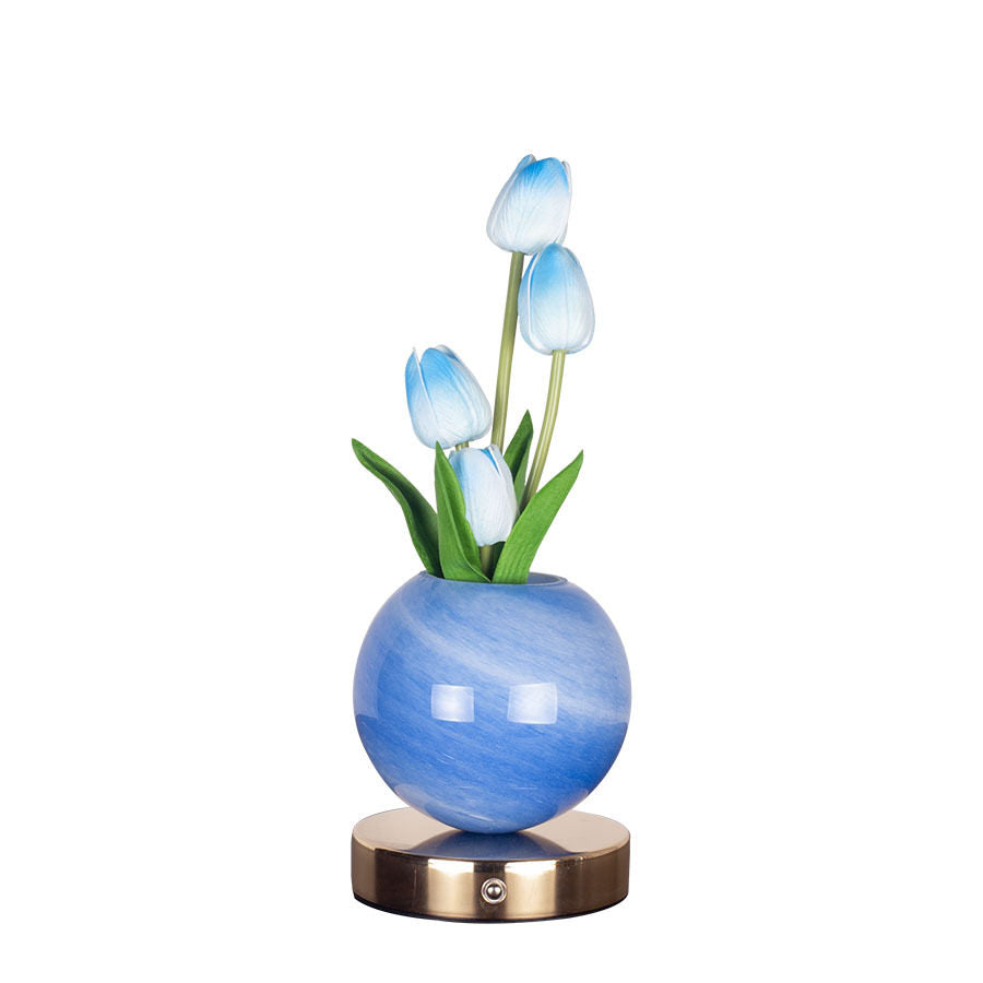 Tulip Artificial Flower Table Lamp with USB Charging