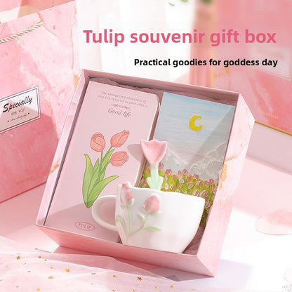 Tulip Ceramic Cup and Saucer Set