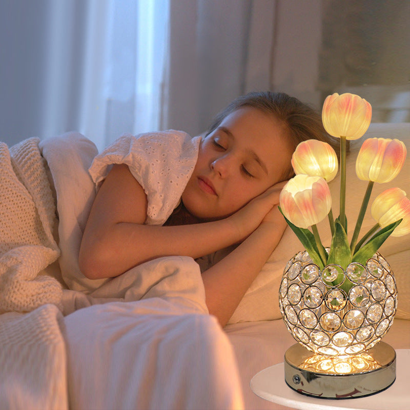 Tulip Crystal Table Night Light