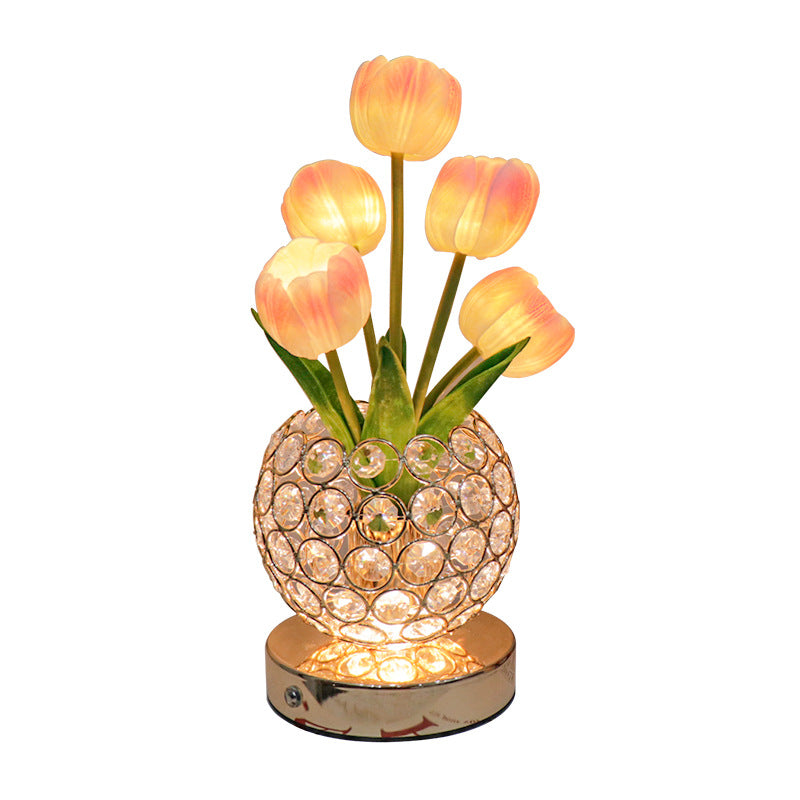 Tulip Crystal Table Night Light