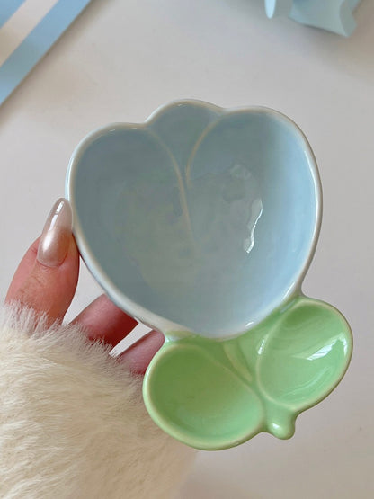 Tulip Shaped Ceramic Condiment Dish
