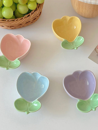 Tulip Shaped Ceramic Condiment Dish