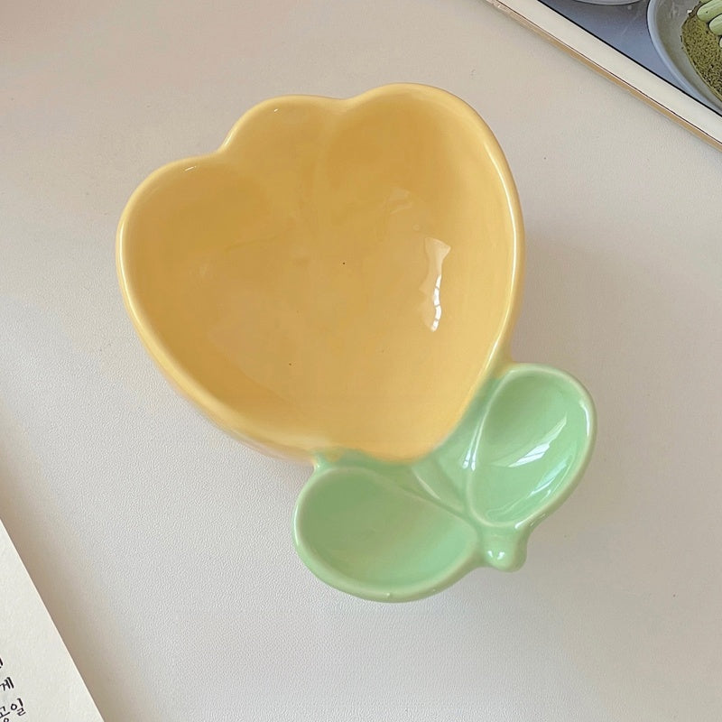 Tulip Shaped Ceramic Condiment Dish