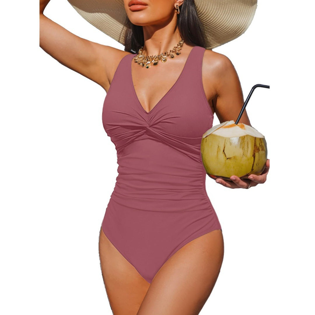 Tummy-control one-piece swimsuit