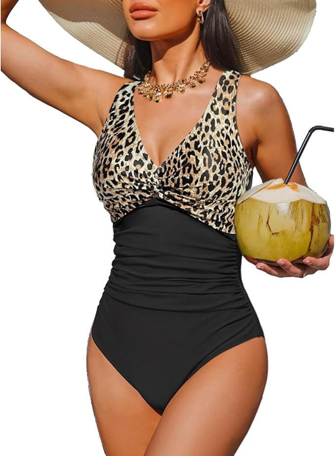 Tummy-control one-piece swimsuit