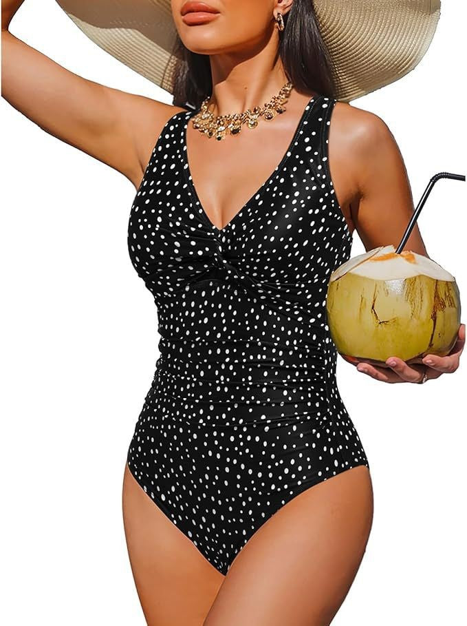 Tummy-control one-piece swimsuit