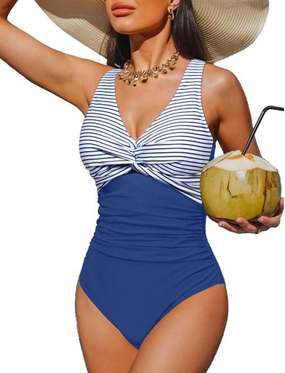 Tummy-control one-piece swimsuit