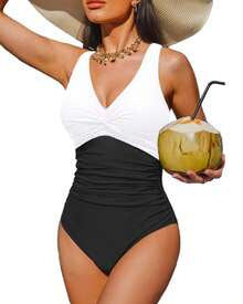 Tummy-control one-piece swimsuit