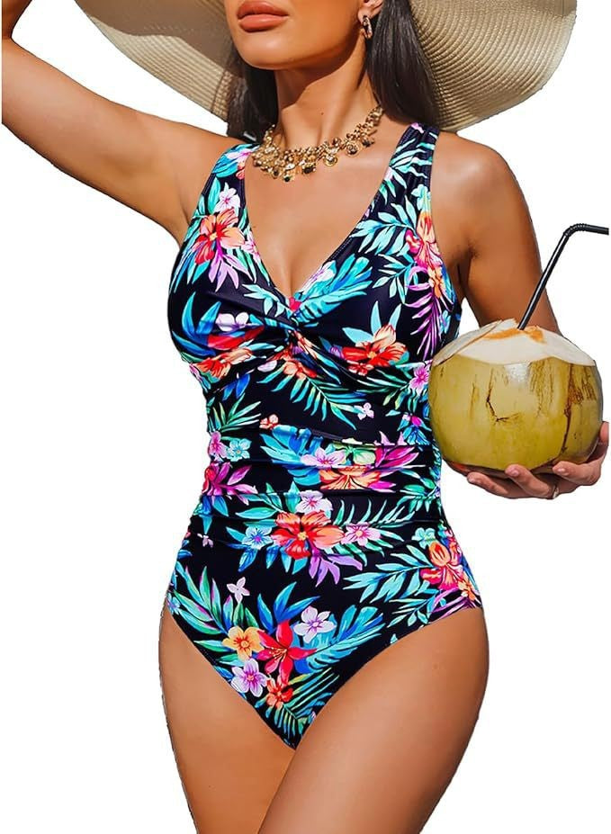 Tummy-control one-piece swimsuit