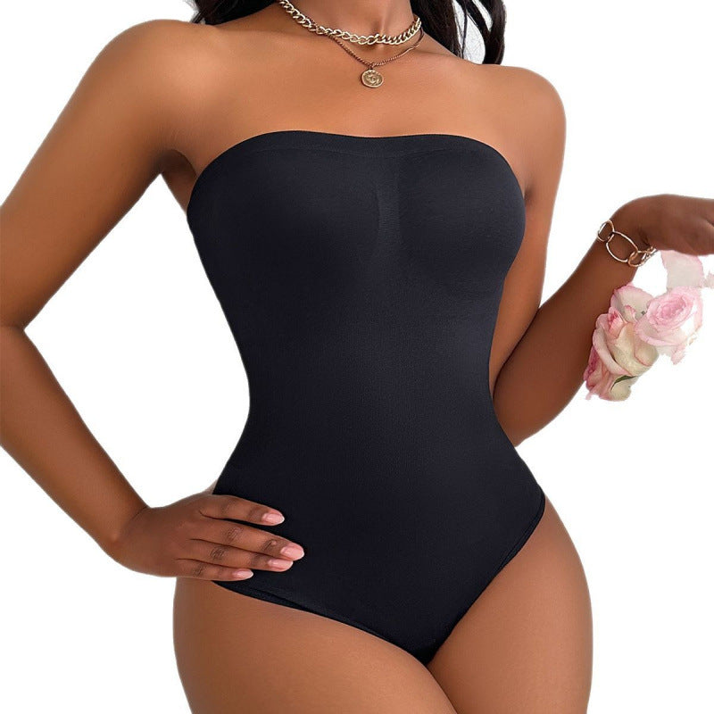 Tummy-control waist-cinching bodysuit
