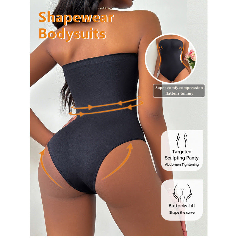 Tummy-control waist-cinching bodysuit