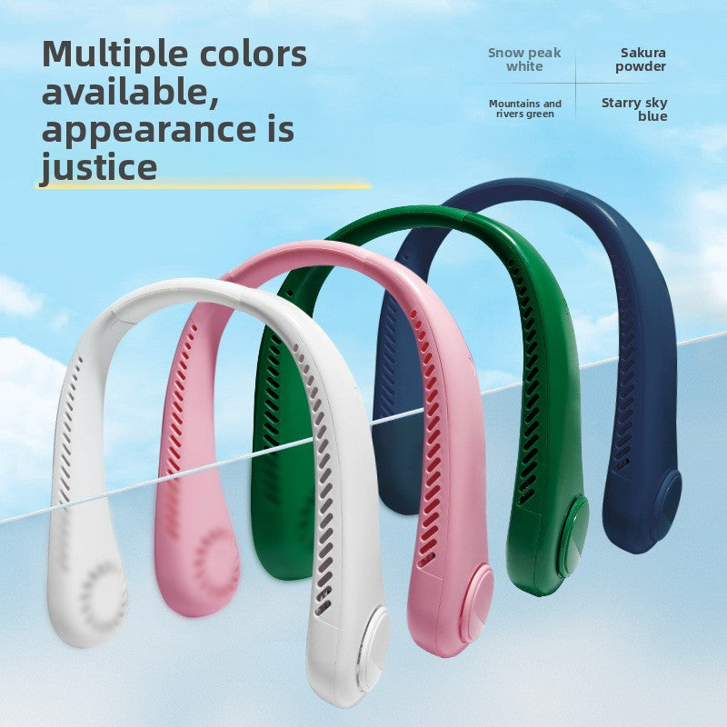 Turbine bladeless neck-hanging fan