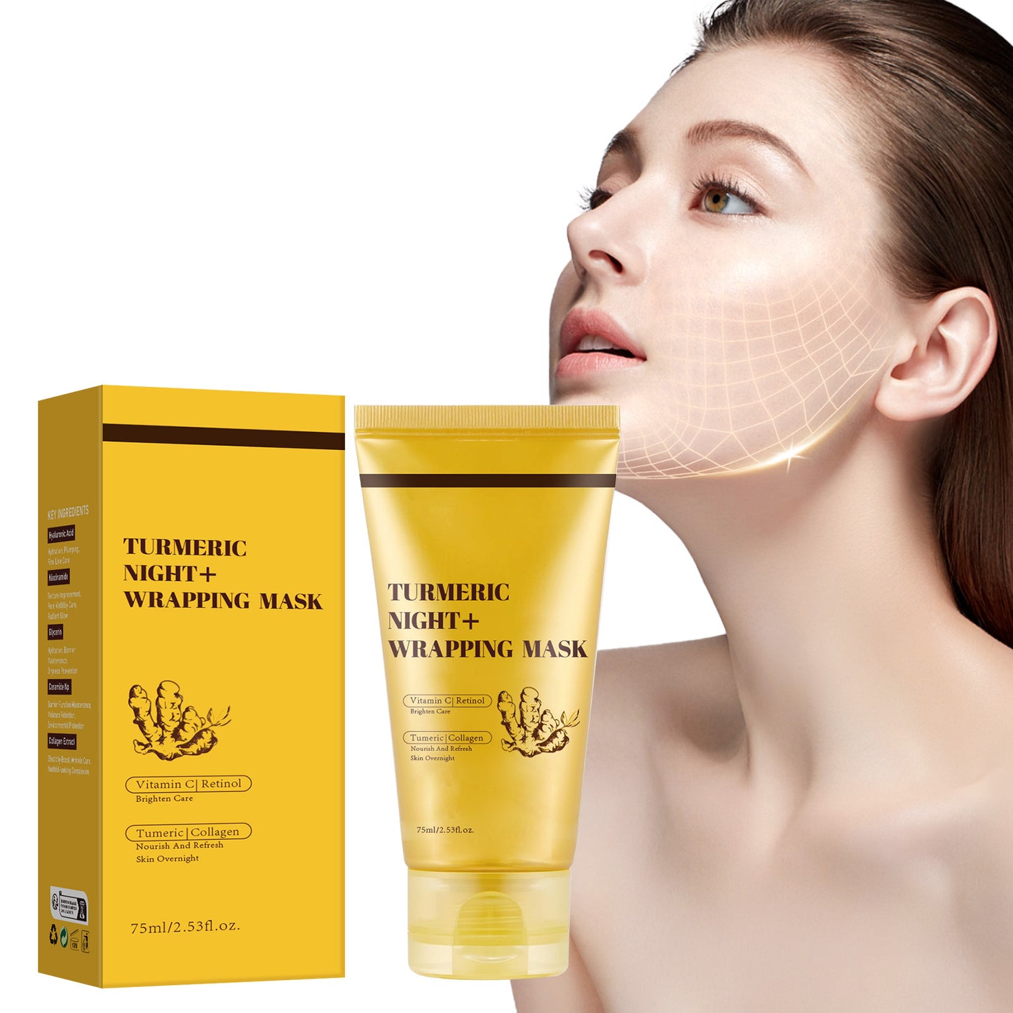 Turmeric Collagen Night Mask with Applicator Brush
