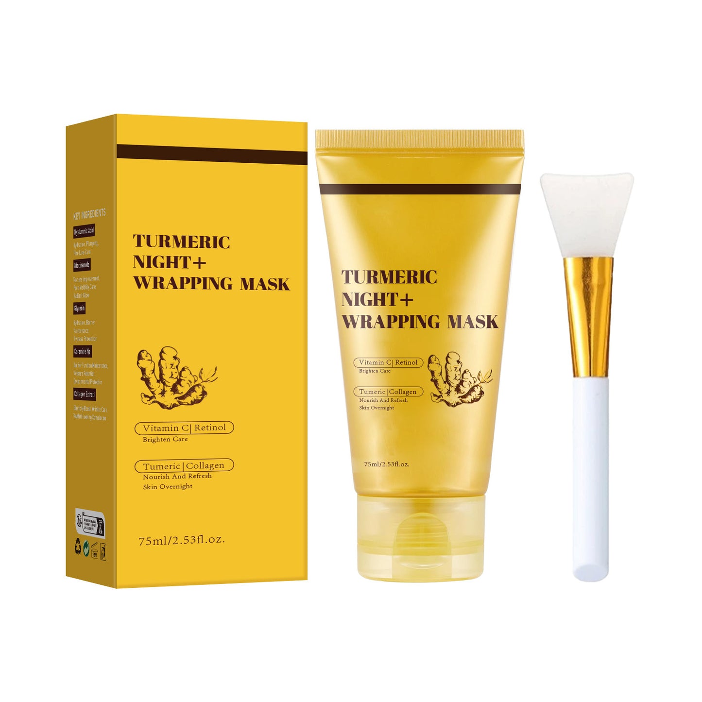 Turmeric Collagen Night Mask with Applicator Brush