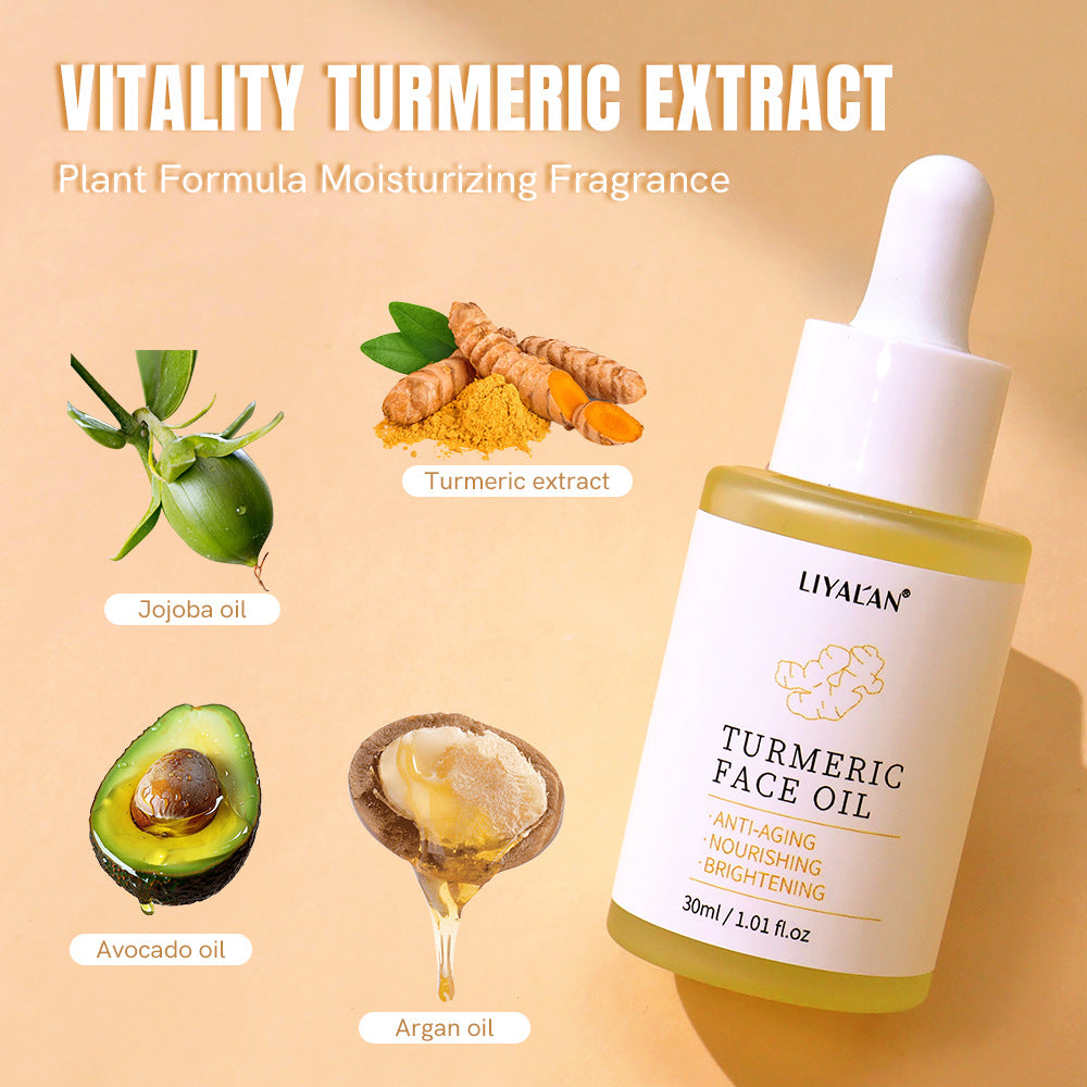 Turmeric Facial Oil with Ginger and Vitamin E for Anti-Aging and Brightening