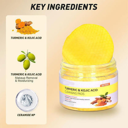 Turmeric Kojic Acid Cleansing Cotton Pads