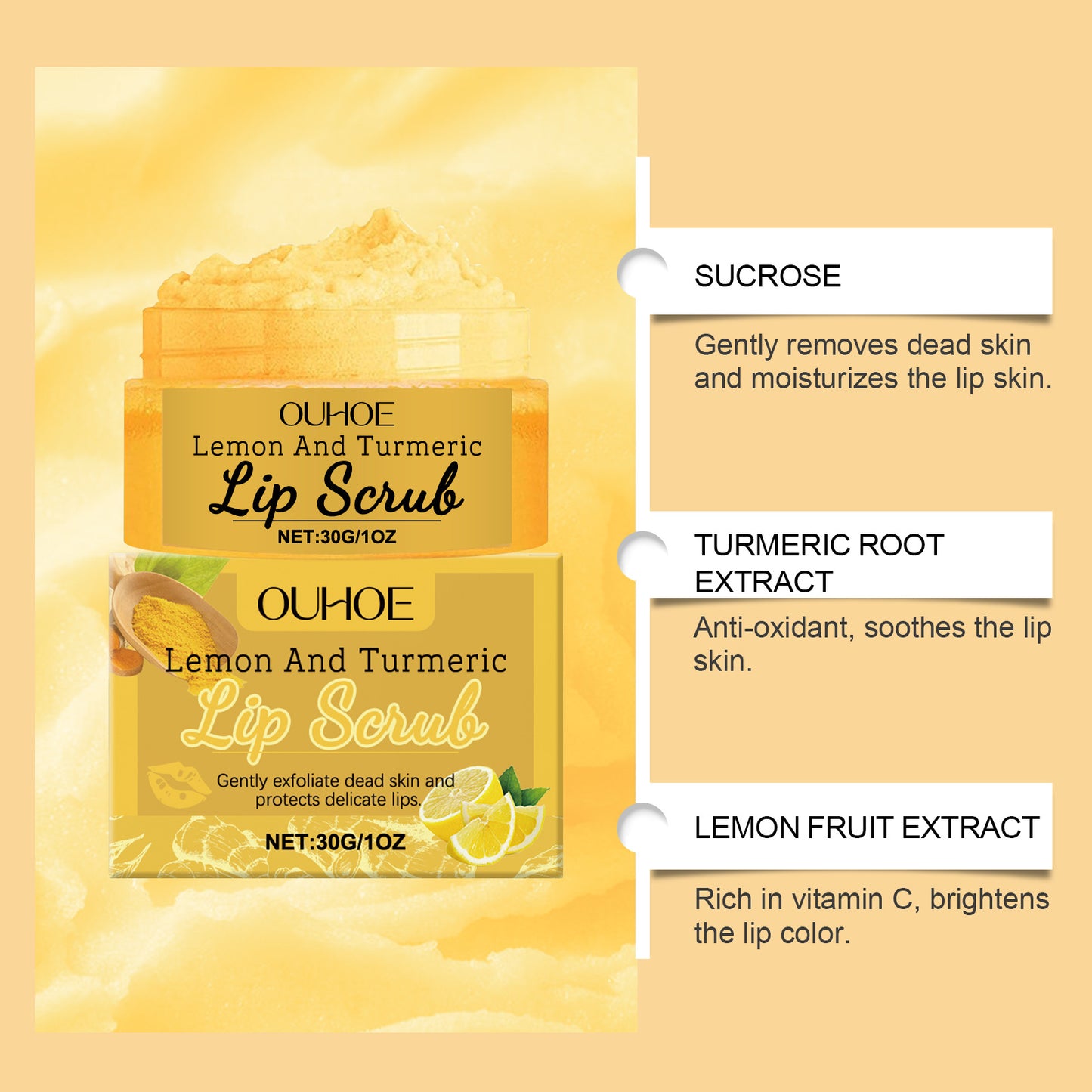Turmeric Lemon Lip Scrub