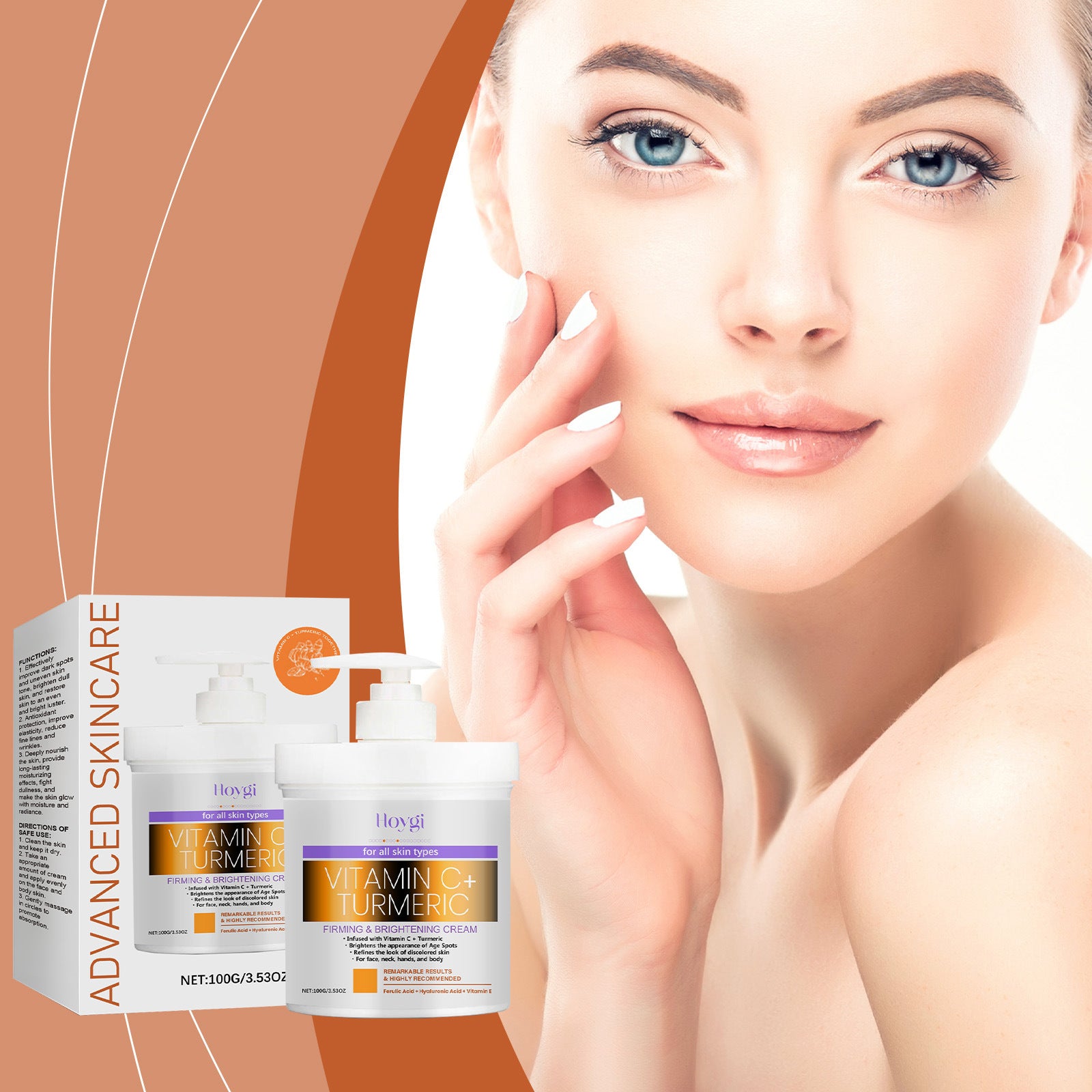 Turmeric Vitamin C Firming Skin Brightening Cream Skin Body Beauty Cream