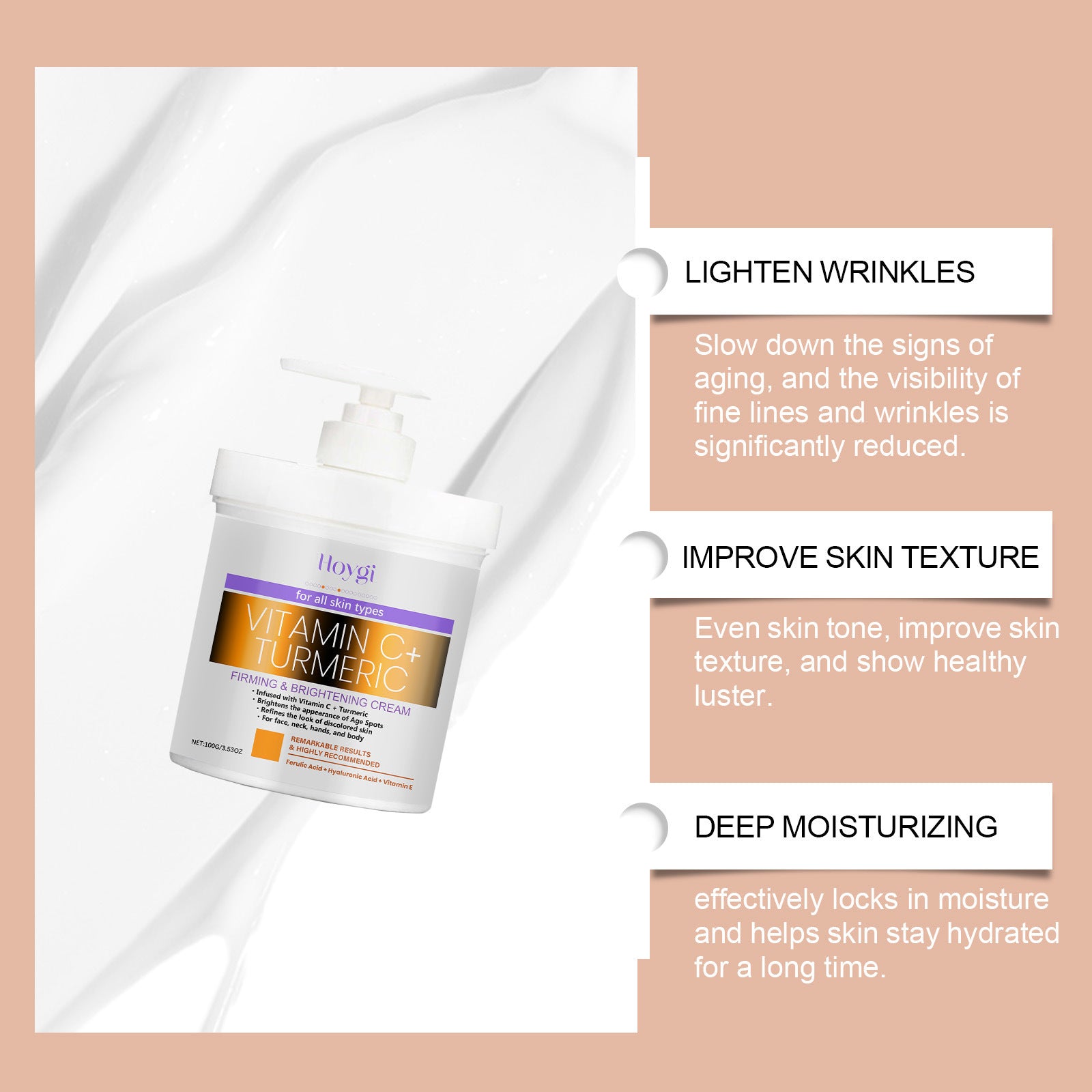 Turmeric Vitamin C Firming Skin Brightening Cream Skin Body Beauty Cream