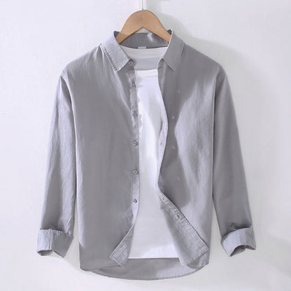 Turn-down collar long sleeves