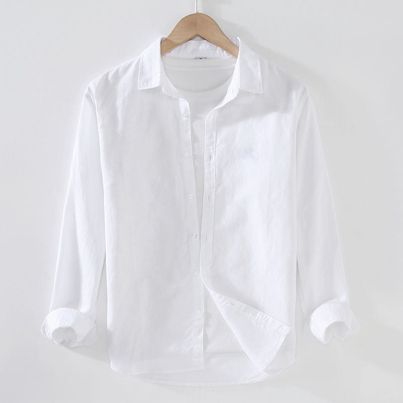 Turn-down collar long sleeves