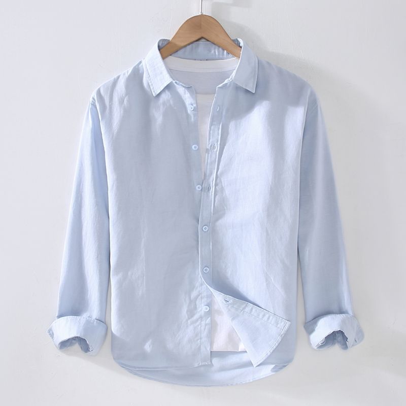 Turn-down collar long sleeves