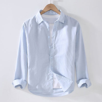 Turn-down collar long sleeves