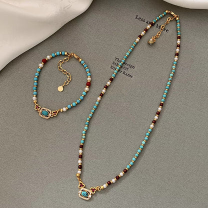 Turquoise Beaded Necklace