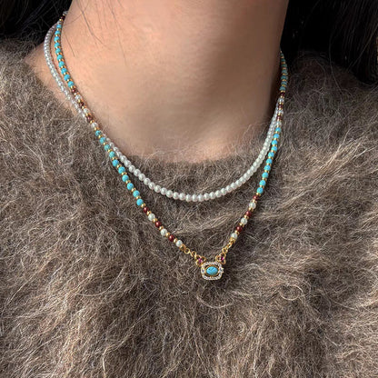 Turquoise Beaded Necklace