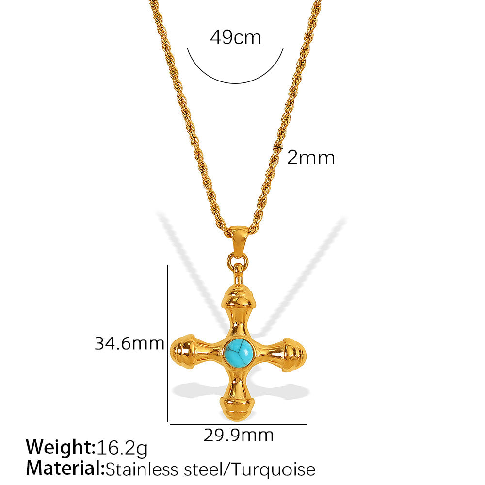 Turquoise Cross Pendant