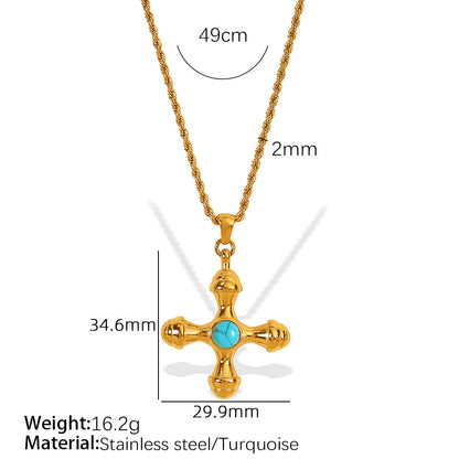 Turquoise Cross Pendant
