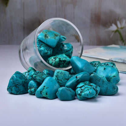 Turquoise White Pine Baked Color Decorative Stones