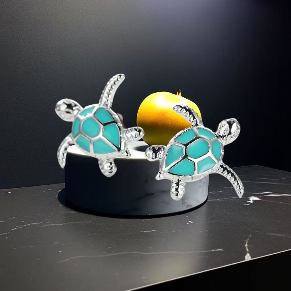 Turtle Design Alloy Earrings for Women and Men