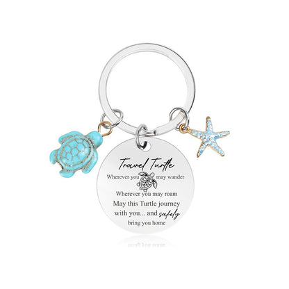 Turtle Stainless Steel Keychain