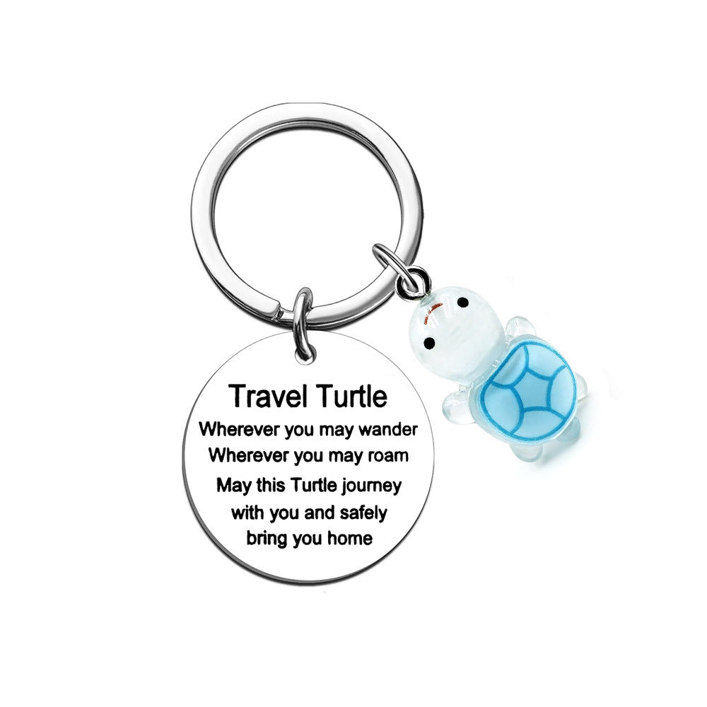 Turtle Stainless Steel Keychain