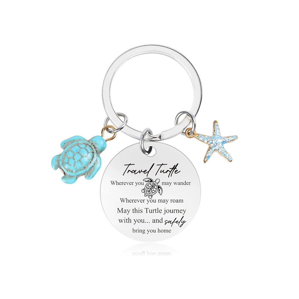 Turtle Stainless Steel Keychain
