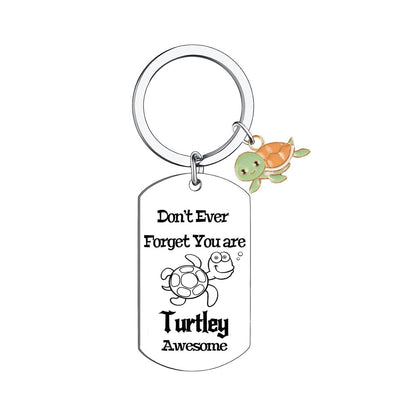 Turtle Stainless Steel Keychain