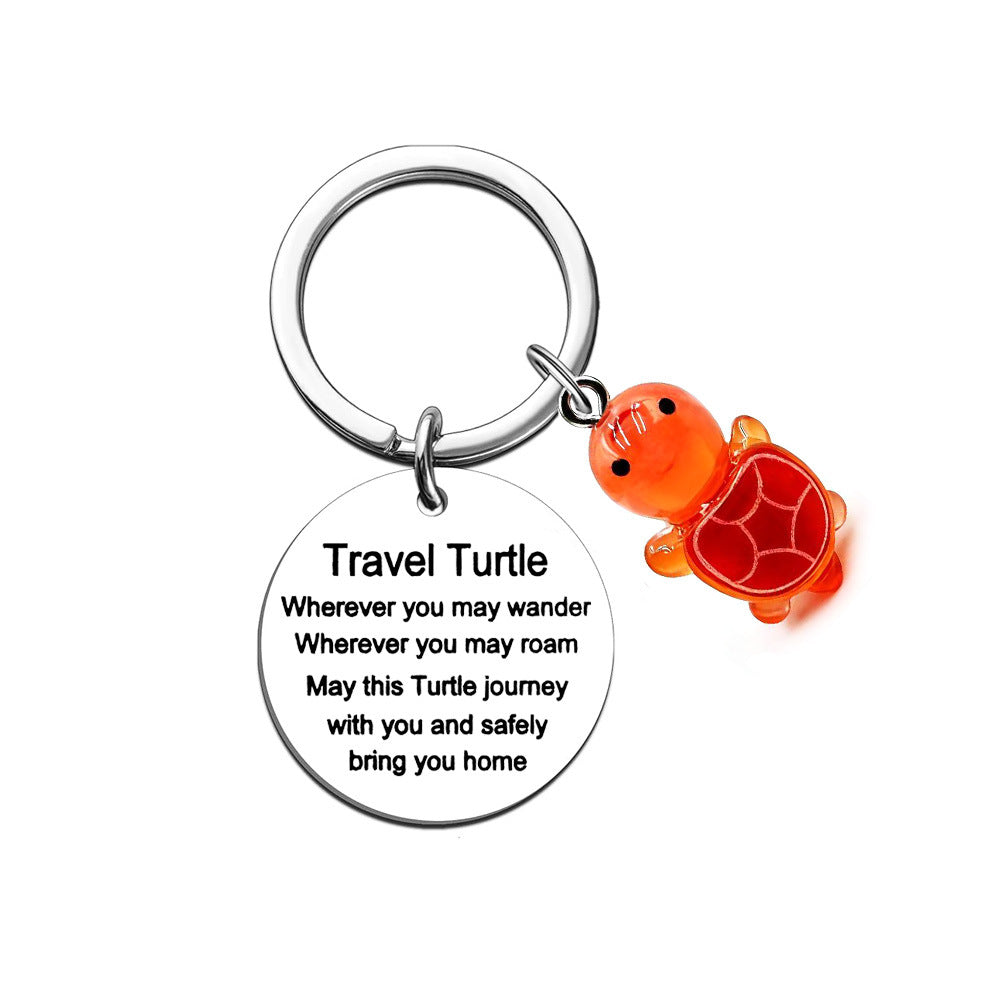 Turtle Stainless Steel Keychain
