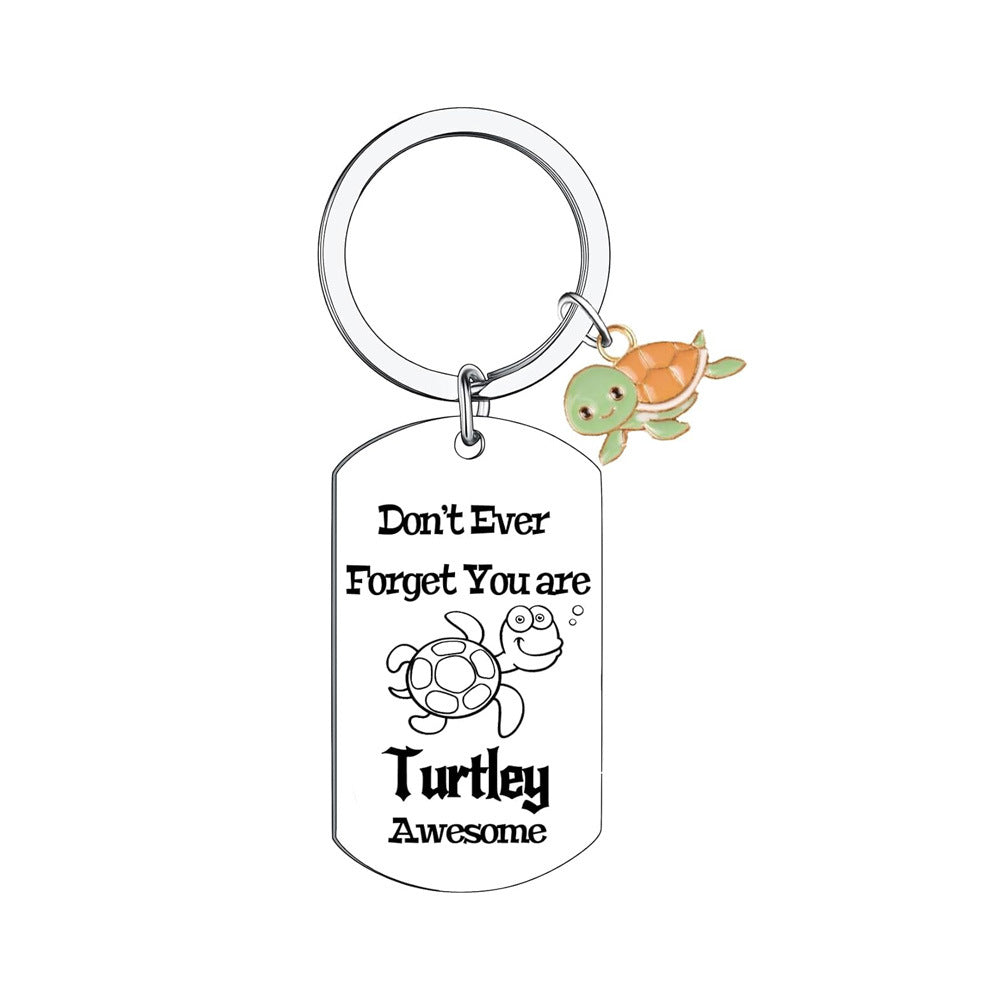 Turtle Stainless Steel Keychain