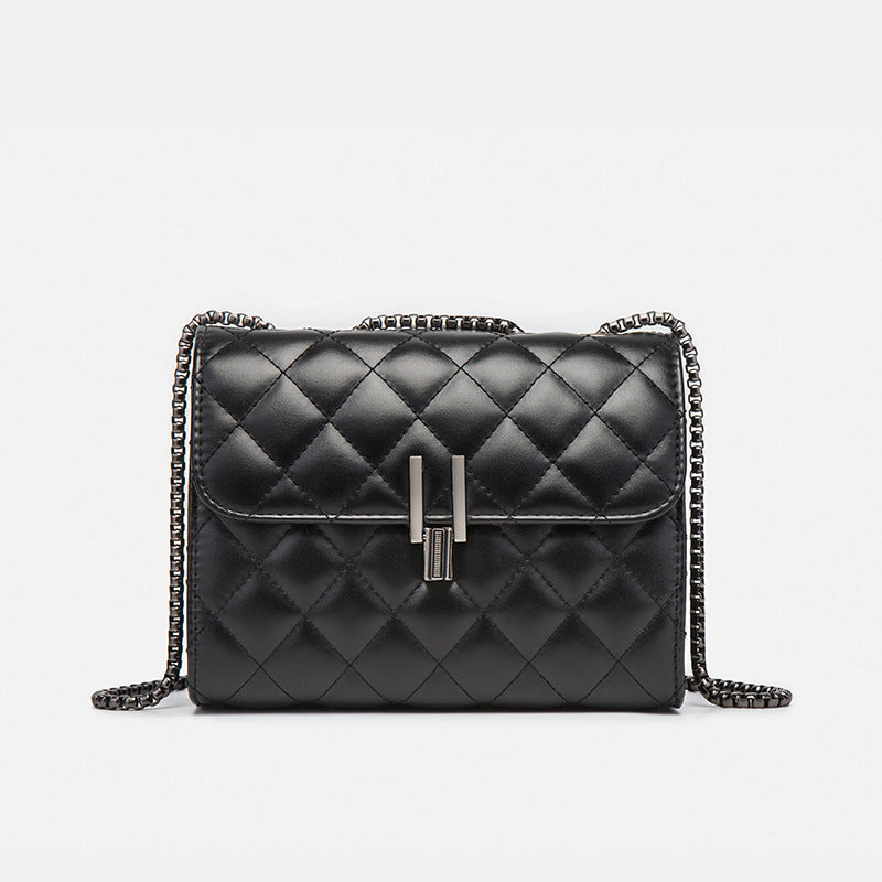 Tweed Quilted Chain Crossbody Bag
