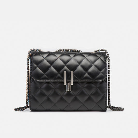 Tweed Quilted Chain Crossbody Bag