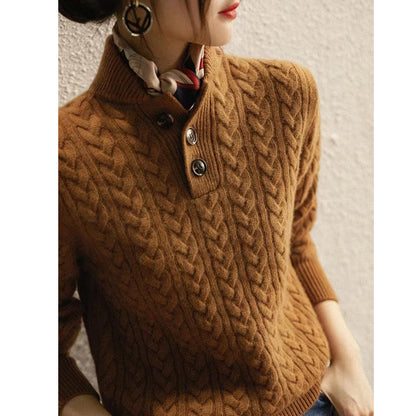 Tweed Style Long-Sleeved Knitwear